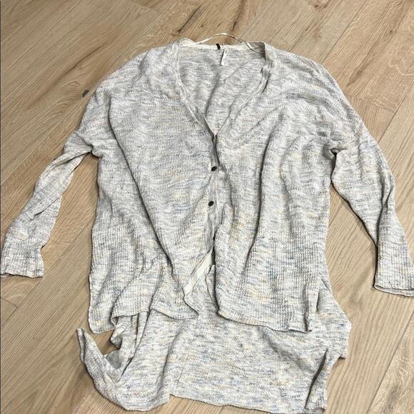 Free People Sweaters - Free People Light Gray Cardigan Sweater